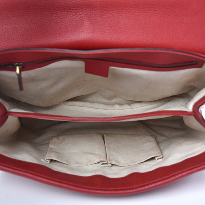 Gucci Cellarius Calfskin Large GG Marmont Shoulder Bag Vulcanic Red 5 of 16