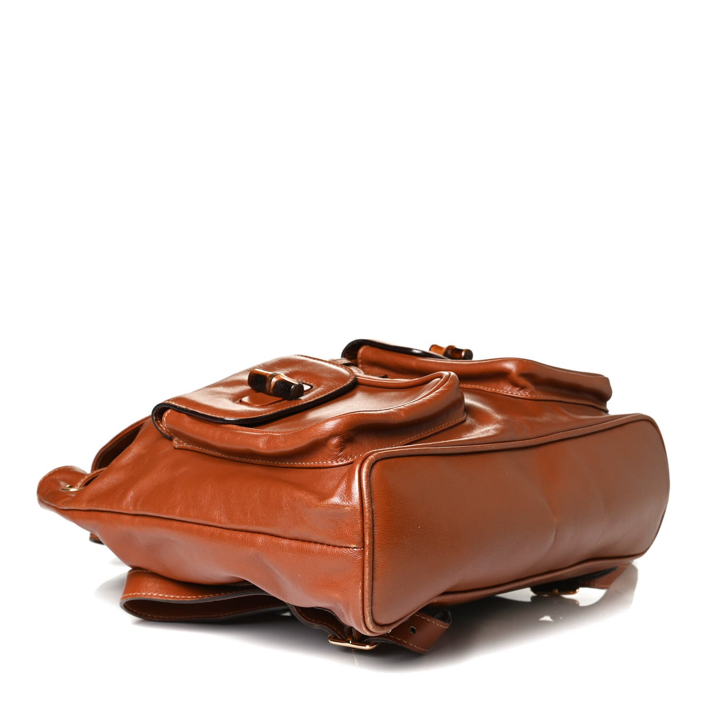 Calfskin Bamboo Backpack Brown