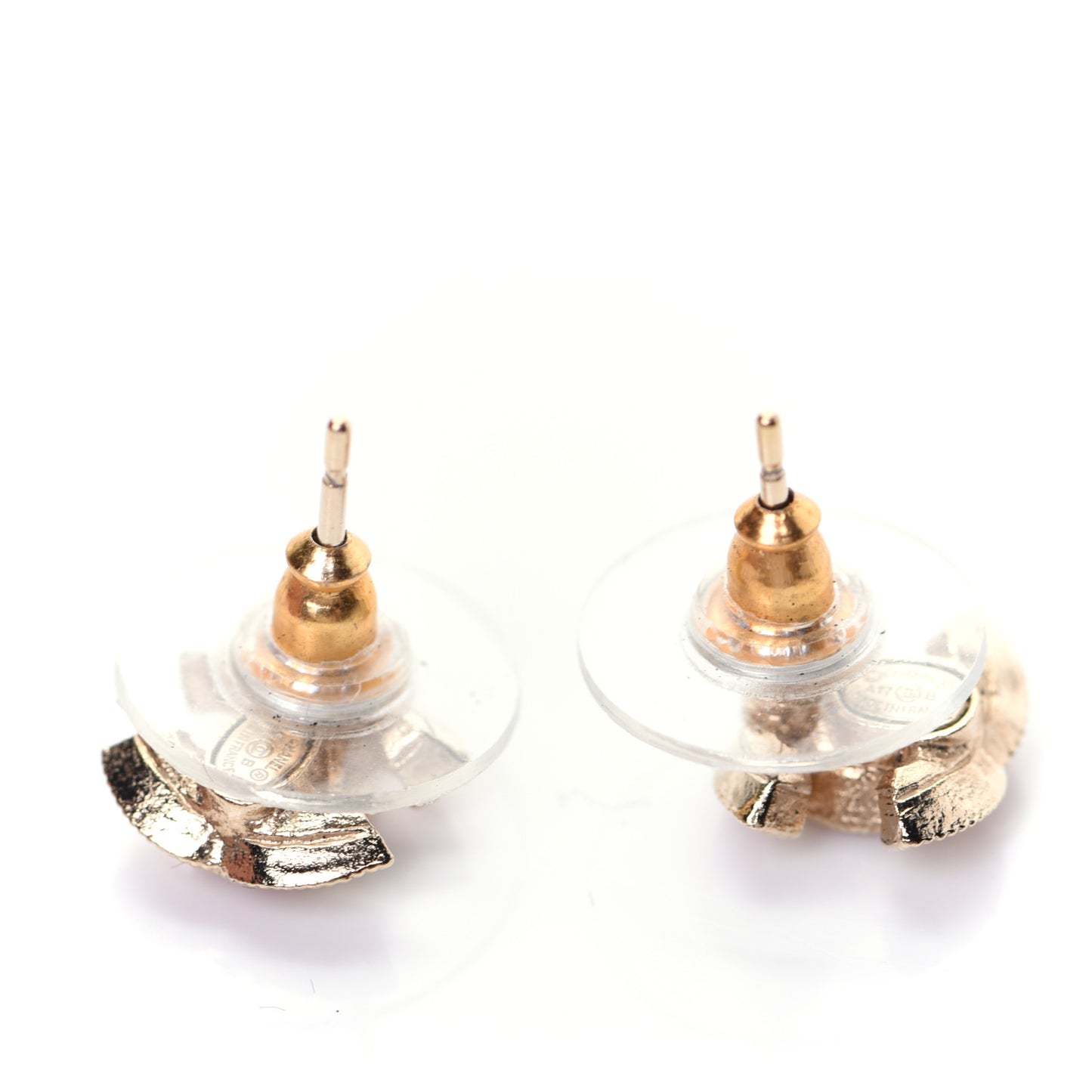 Crystal CC Earrings Gold Pink