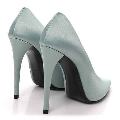 Saint Laurent Satin Crepe Monceau 110 Pumps 36.5 36.5 Light Green 5 of 8