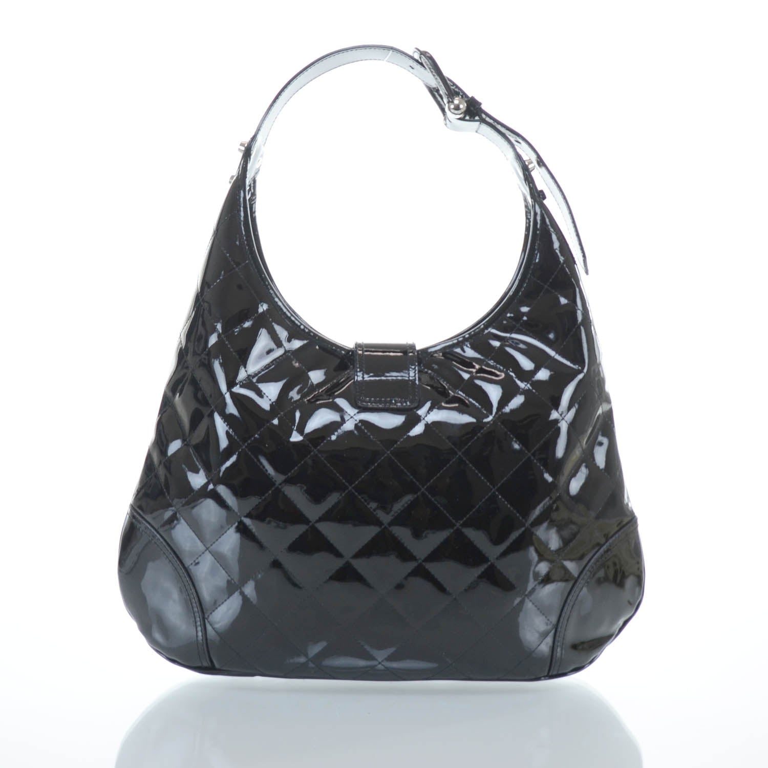 Burberry Patent Quilted Brook Hobo Black 6 of 8