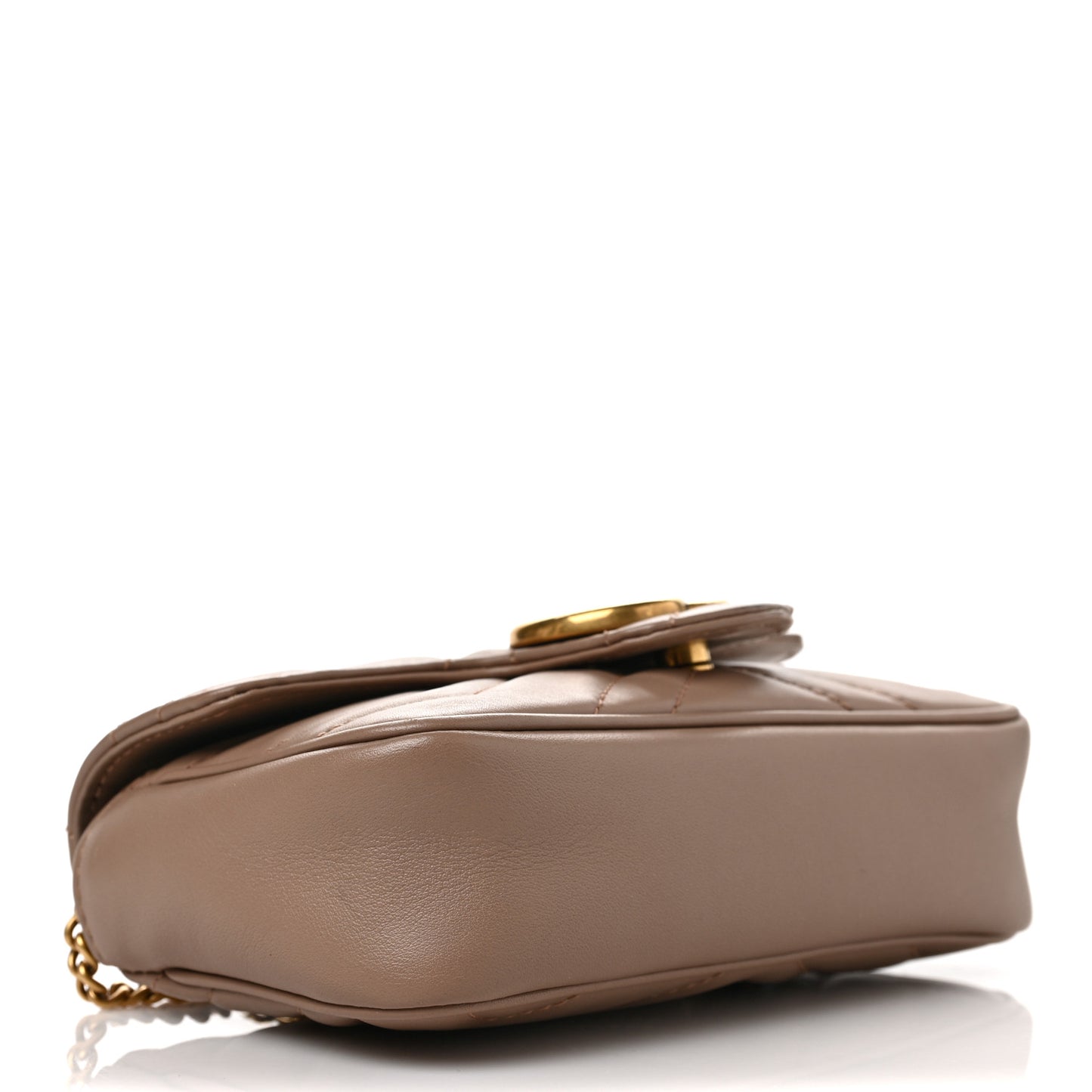Calfskin Matelasse Super Mini GG Marmont Shoulder Bag Porcelain Rose