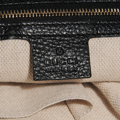 Gucci Pebbled Calfskin Medium Soho Shoulder Bag Black 5 of 9
