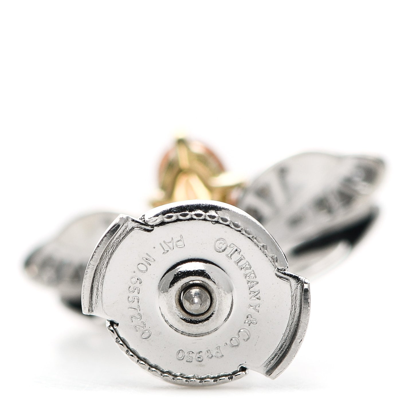 Platinum 18K Yellow Gold Diamond Spessartine Paper Flowers Firefly Earrings