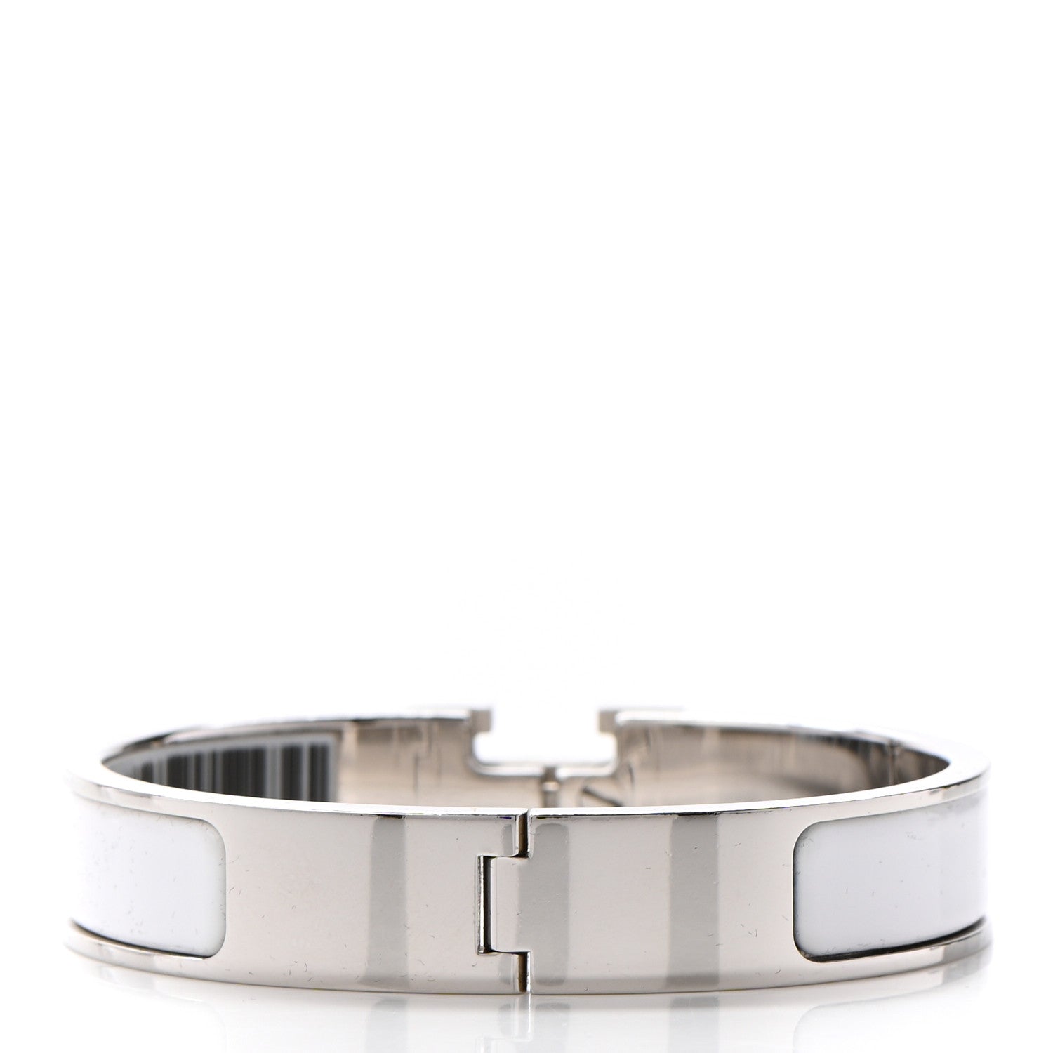 Hermes Enamel Narrow Clic Clac H Bracelet PM White 3 of 5