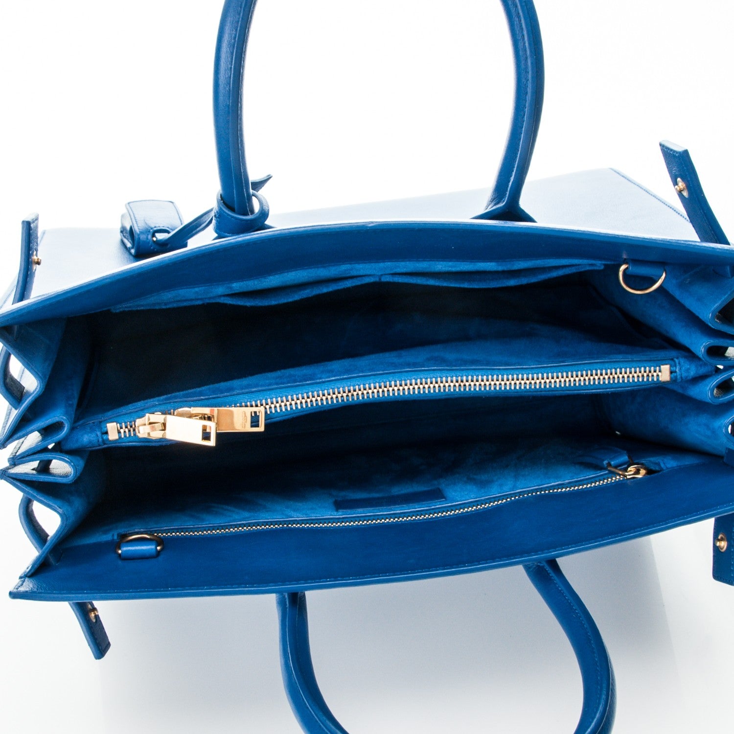 Saint Laurent Calfskin Small Sac De Jour Blue Majorelle 5 of 7