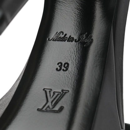 Louis Vuitton Patent Monogram Afterglow Platform Sandals 39 Black 6 of 8