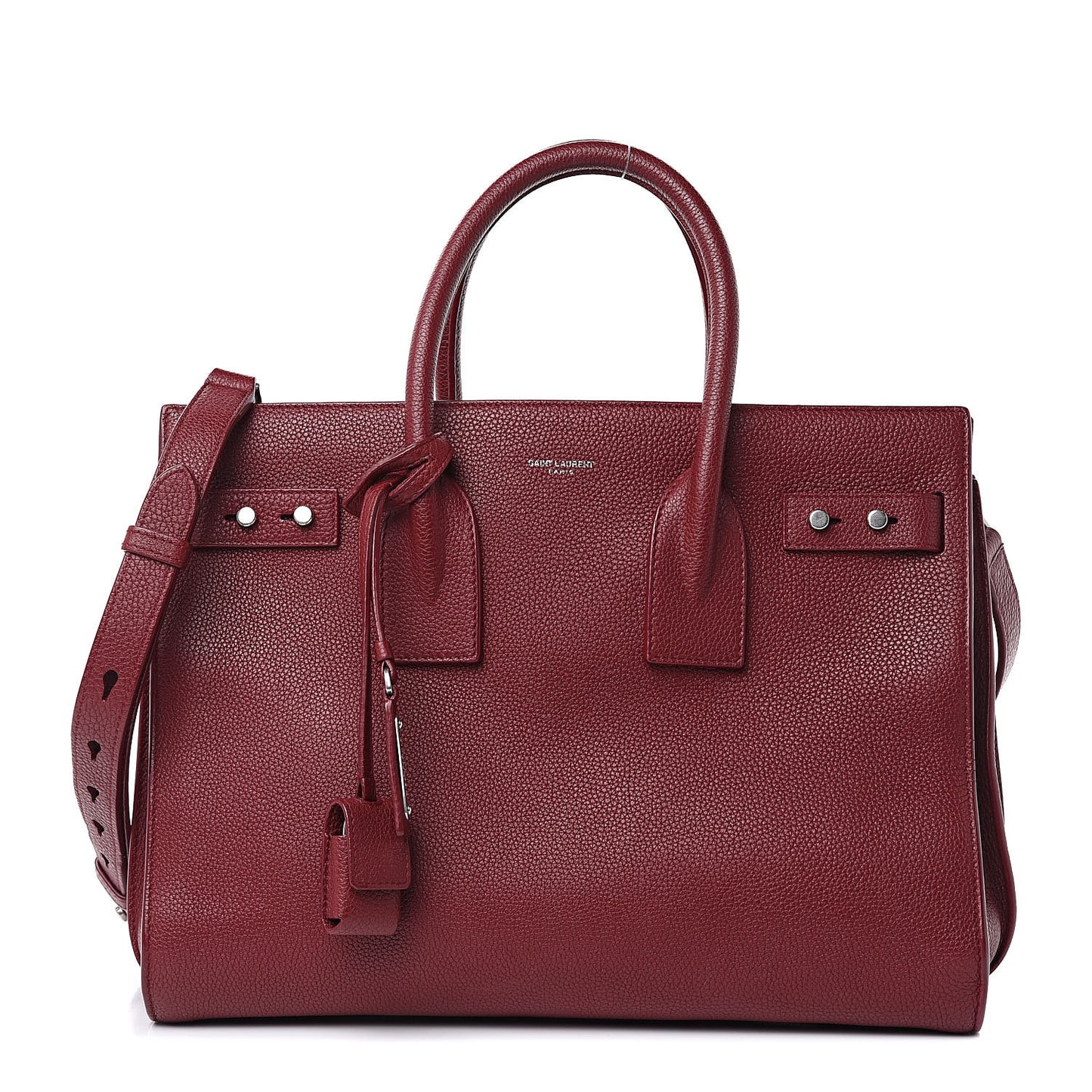 Grained Calfskin Small Supple Sac De Jour Dark Pallisandre