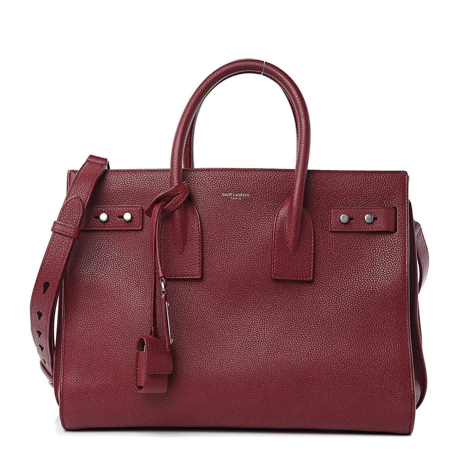Saint Laurent Grained Calfskin Small Supple Sac De Jour Dark Pallisandre 1 of 10
