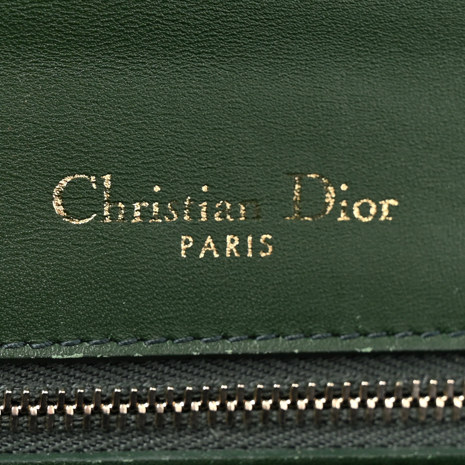 Christian Dior Ceramic Effect Deerskin Large Diorama Flap Bag Malachite Green 6 of 15