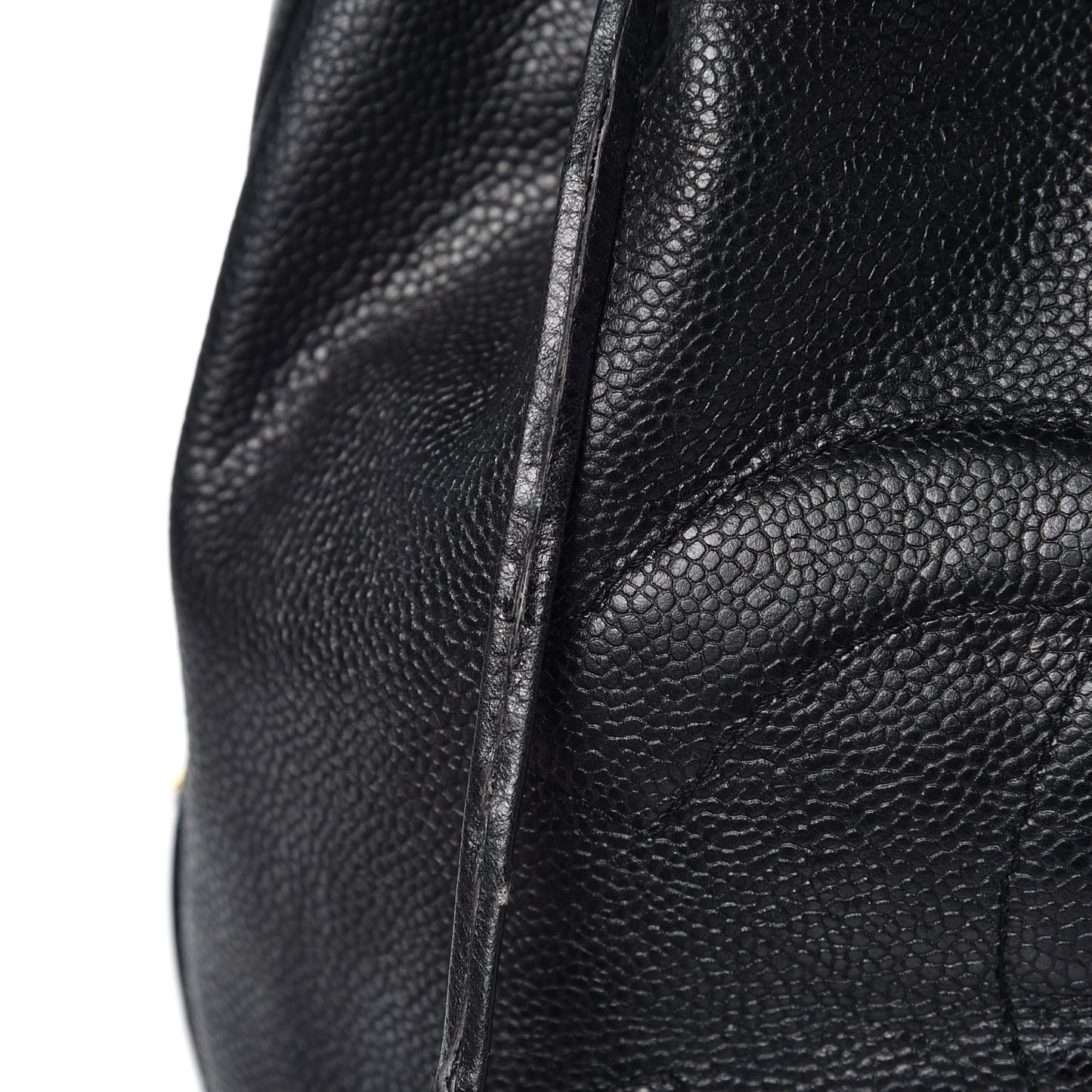 Caviar CC Drawstring Shoulder Bag Black