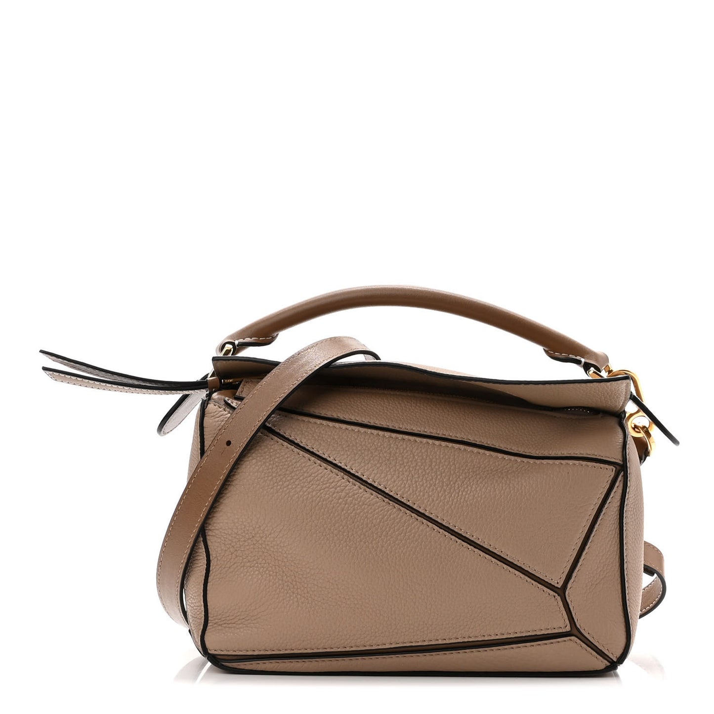 Grained Calfskin Small Puzzle Bag Sand Mink