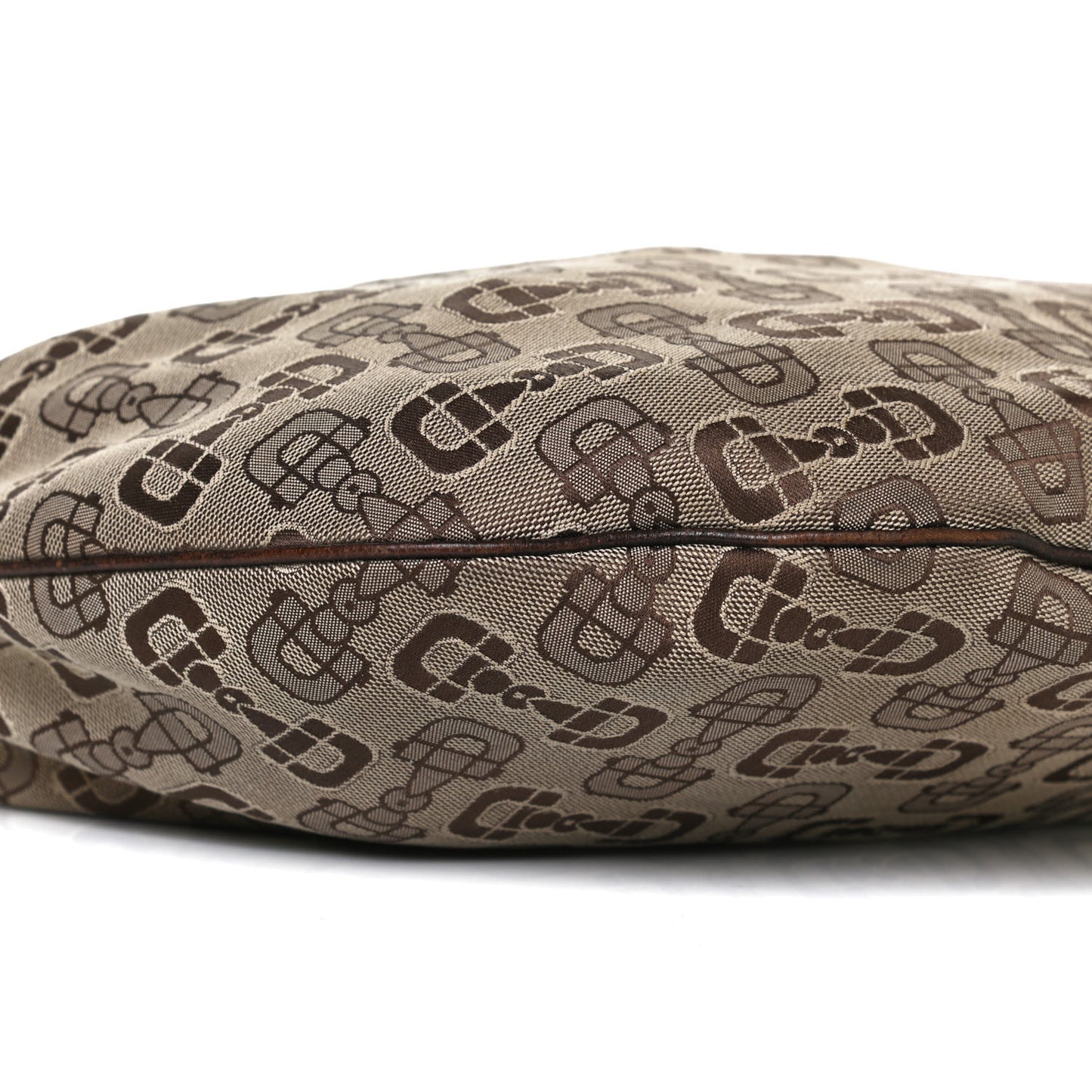 Canvas Horsebit Glam Hobo Dark Brown