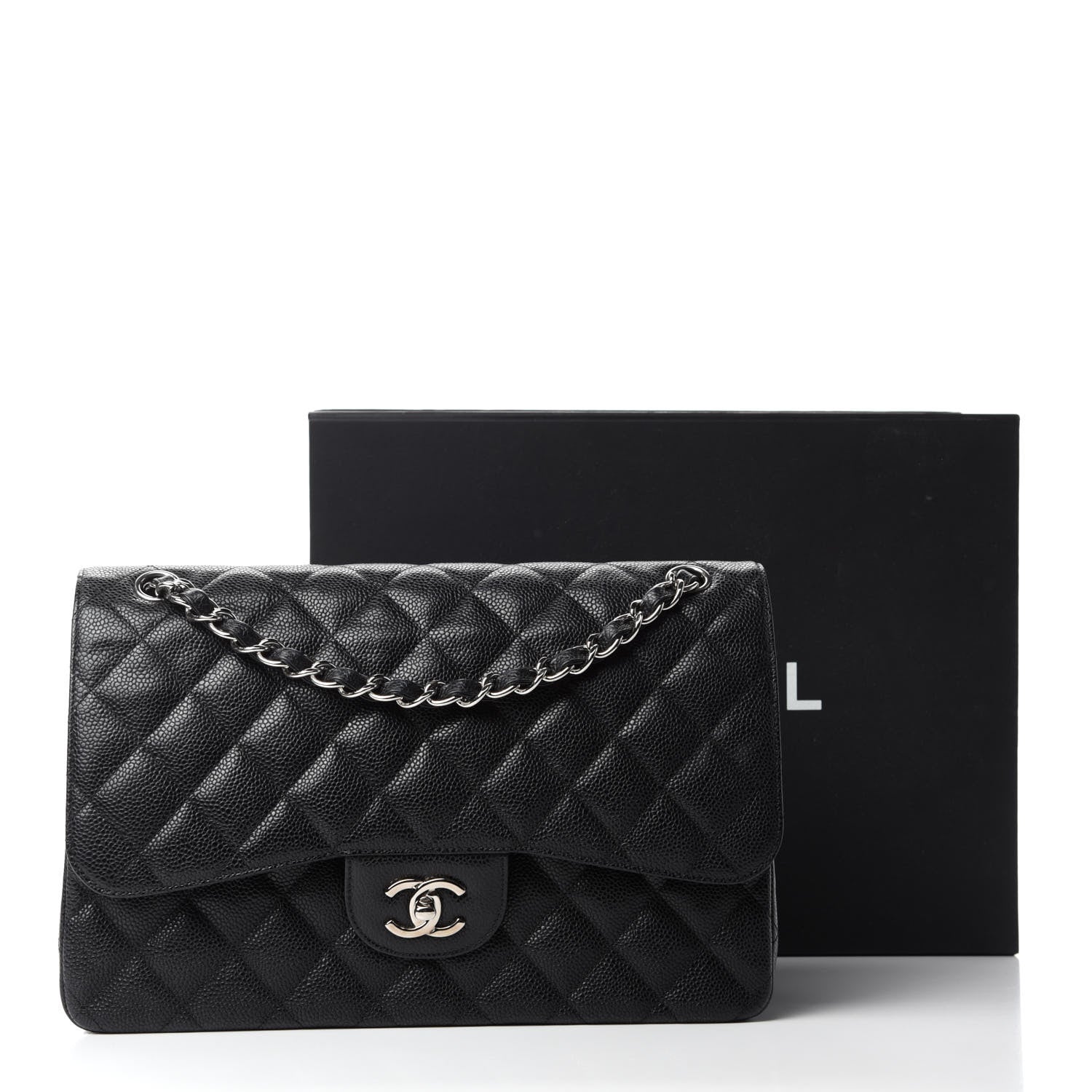 Chanel Caviar Quilted Jumbo Double Flap Black 11 of 11
