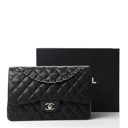 Chanel Caviar Quilted Jumbo Double Flap Black 11 of 11