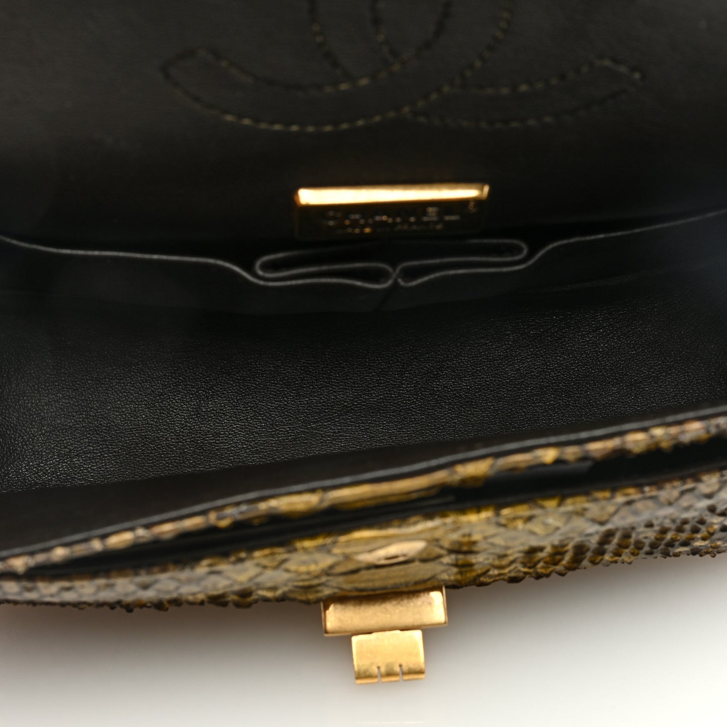 Snakeskin 2.55 Reissue Mini Flap Brown