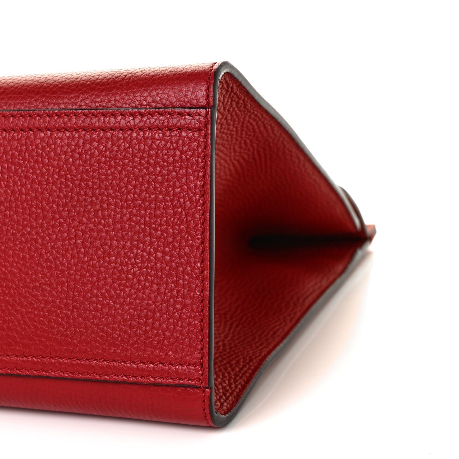 Gucci Calfskin Medium GG Marmont Top Handle Bag Vulcanic Red 9 of 9