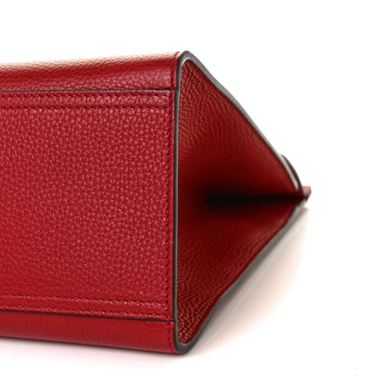Gucci Calfskin Medium GG Marmont Top Handle Bag Vulcanic Red 9 of 9