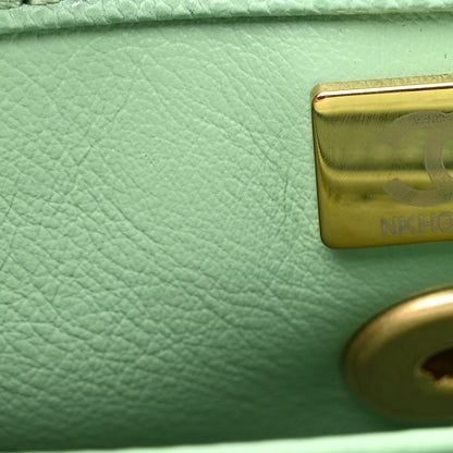 Chanel Caviar Quilted Mini Coco Chain Handle Flap Light Green 8 of 10