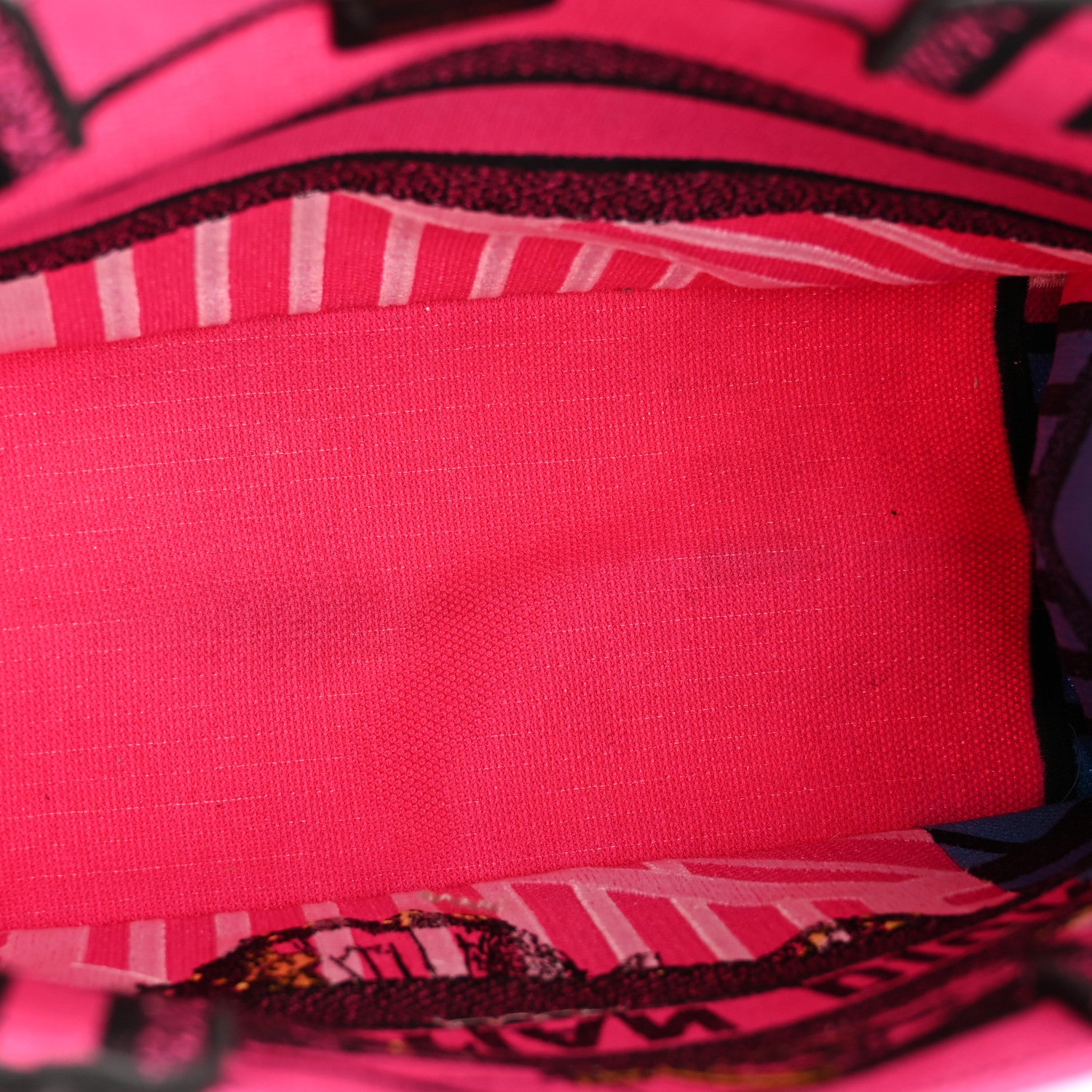 Christian Dior Canvas Embroidered Medium Jungle Pop Book Tote Fuchsia Multicolor 5 of 13