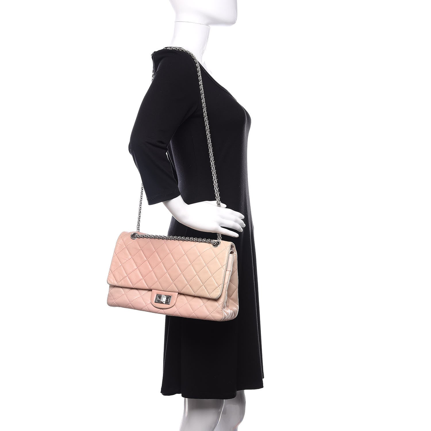 Chanel Lambskin Degrade Quilted 2.55 Reissue 226 Flap Pink 2 of 12
