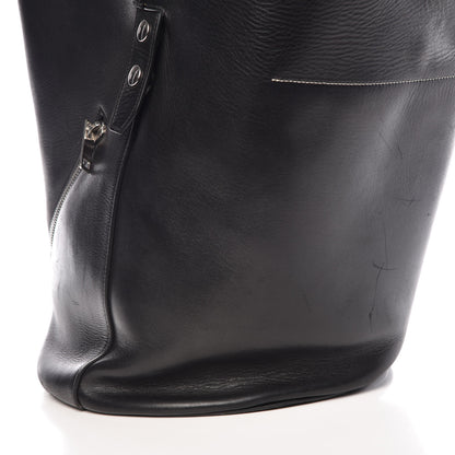 Celine Natural Calfskin Biker Bucket Shoulder Bag Black Sunflower 11 of 16