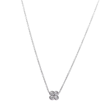 Tiffany Platinum Diamond Lace Pendant Necklace 1 of 6