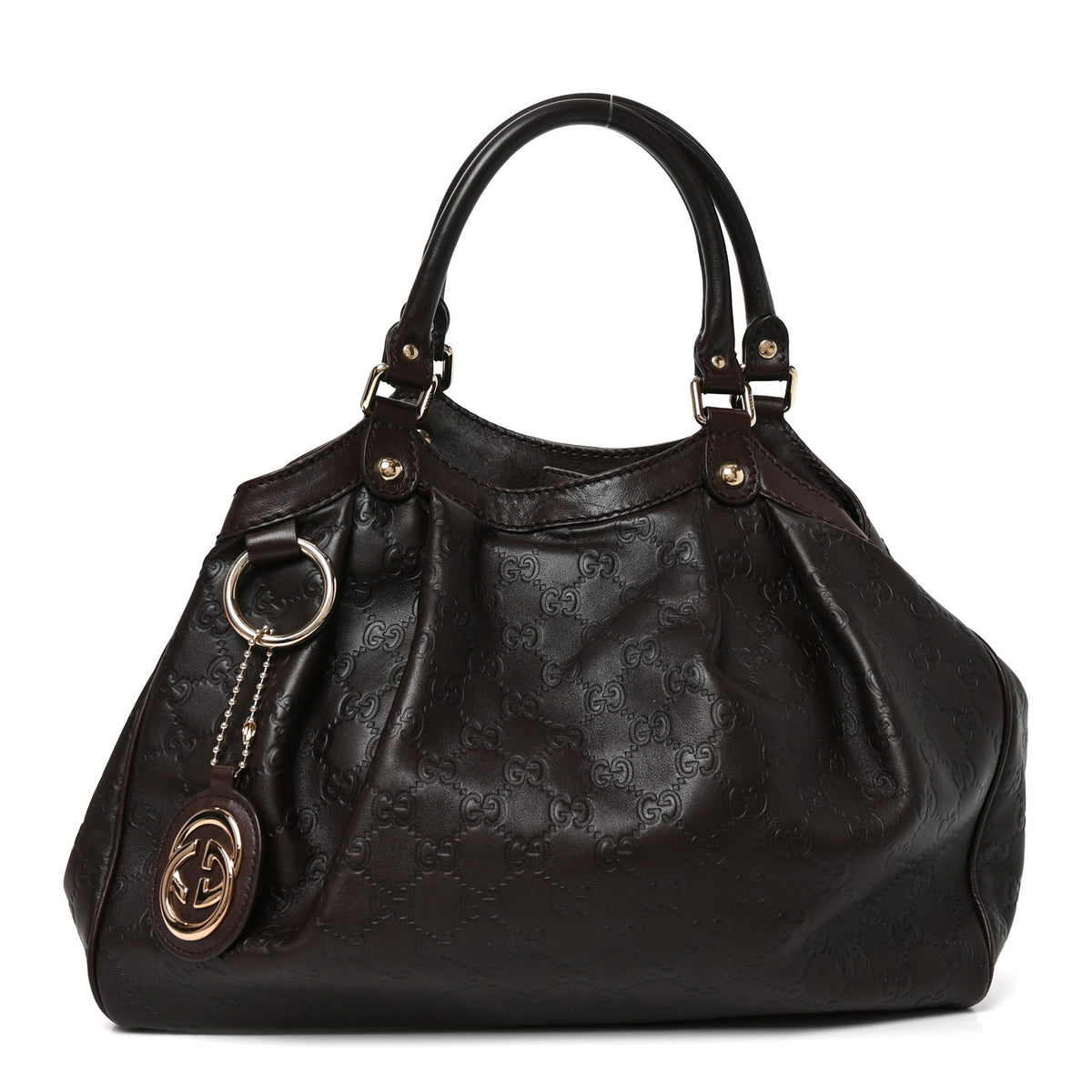 Guccissima Medium Sukey Tote Chocolate