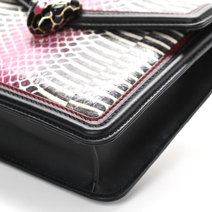 Bulgari Calfskin Elaphe Serpenti Forever Crossbody Bag Ruby Wine Black Multicolor 8 of 8