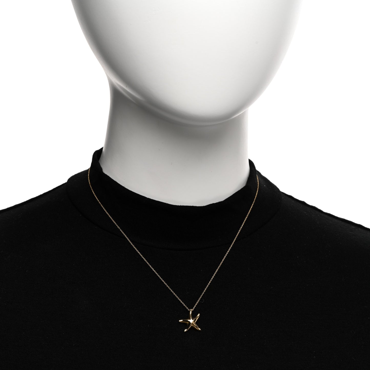 18K Yellow Gold 15mm Elsa Peretti Starfish Pendant Necklace