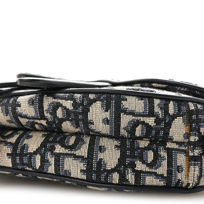 Christian Dior Oblique Mini Saddle Bag Blue 9 of 10
