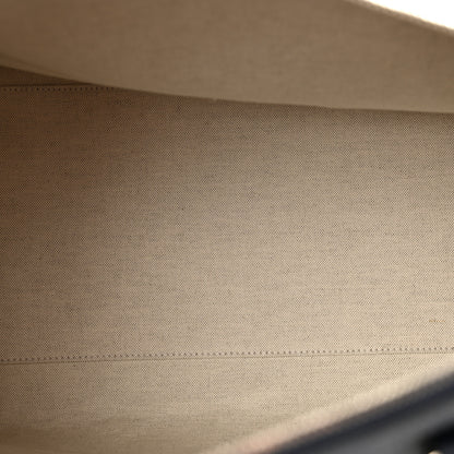 Gucci Textured Dollar Calfskin Web Large Savoy Duffle Bag Navy 4 of 9