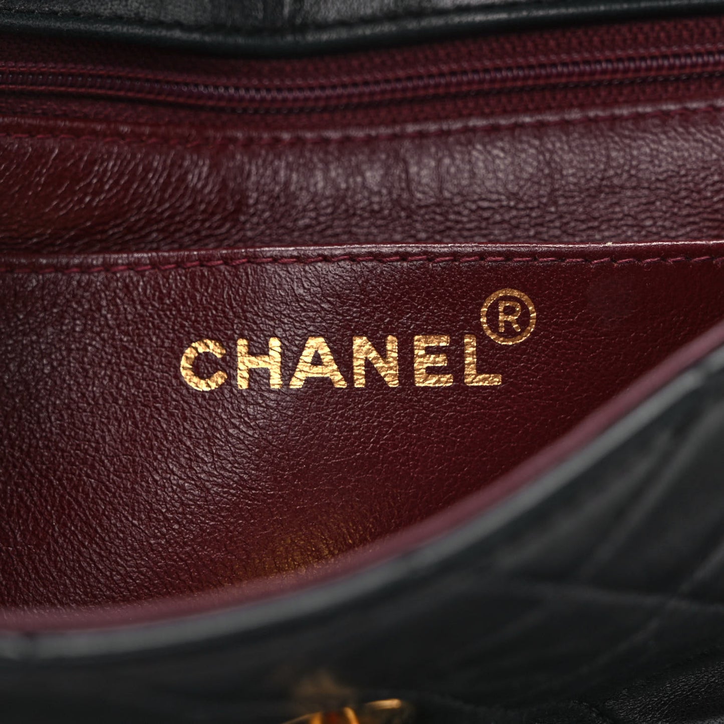 Lambskin Quilted CC Flap Shoulder Bag Black