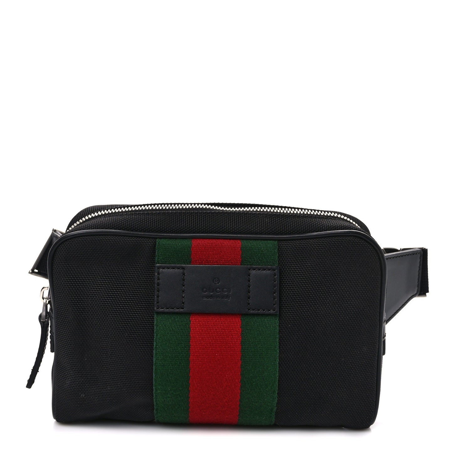 Canvas Web Slim Belt Bag Black