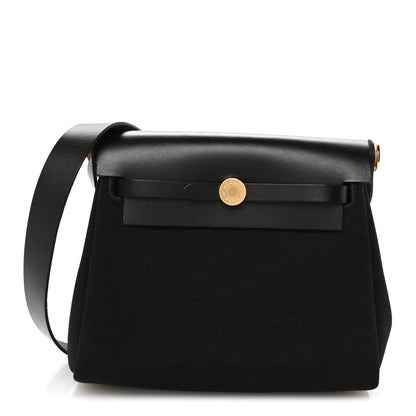 Hermes Military Toile Vache Hunter Herbag Zip Retourne 20 Black 2 of 20