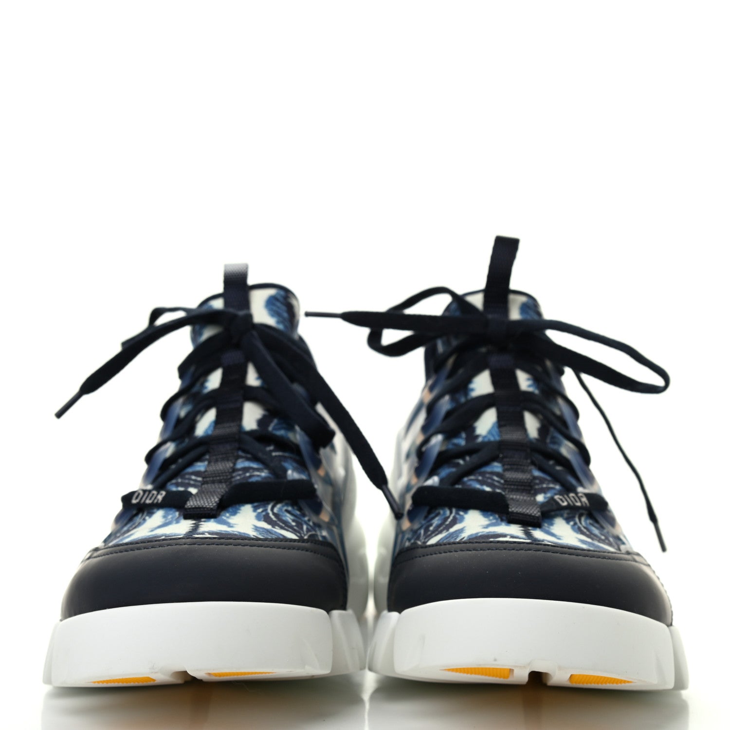 Christian Dior Neoprene Rubber Dior Palms Print Womens D-Connect Sneakers 40 Indigo Blue 2 of 6