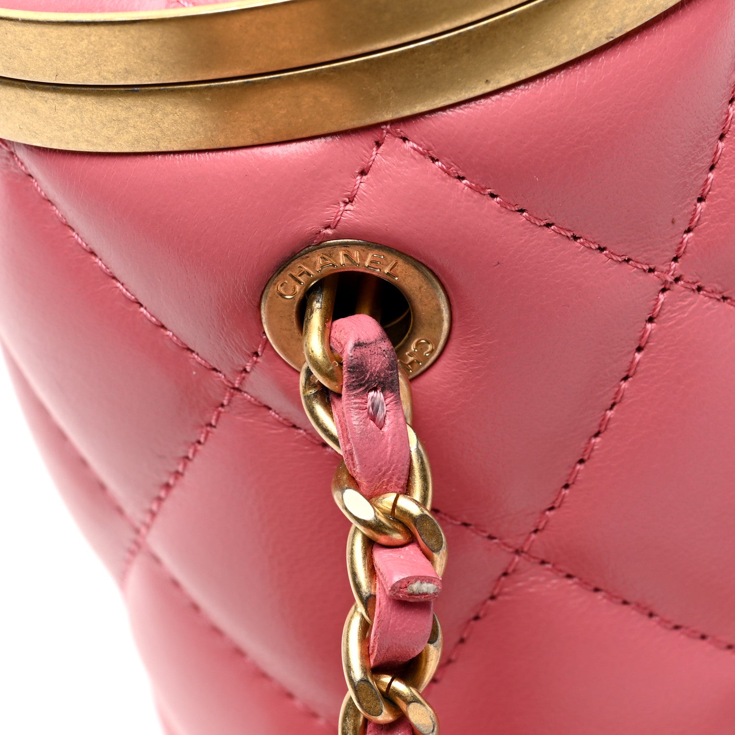 Chanel Lambskin Quilted Mini Crown Box Bag Pink 11 of 11
