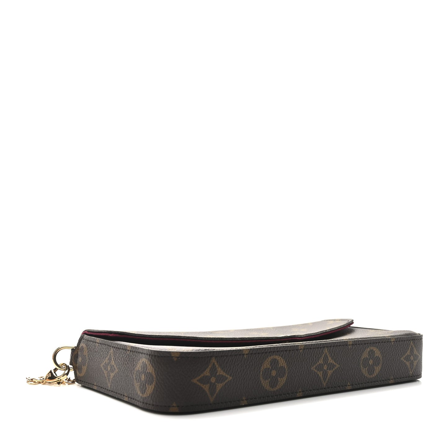 Monogram Pochette Felicie Chain Wallet Fuchsia