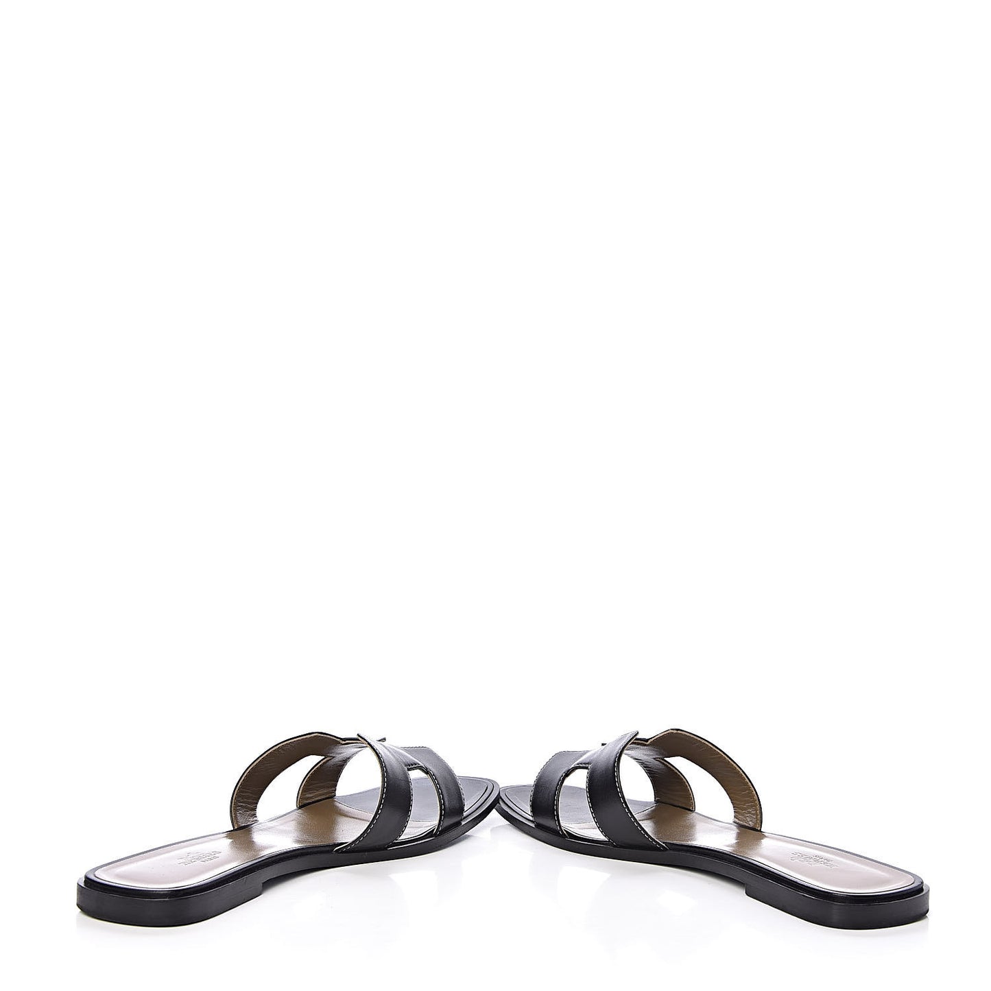 Box Calfskin Oran Sandals 41 Black