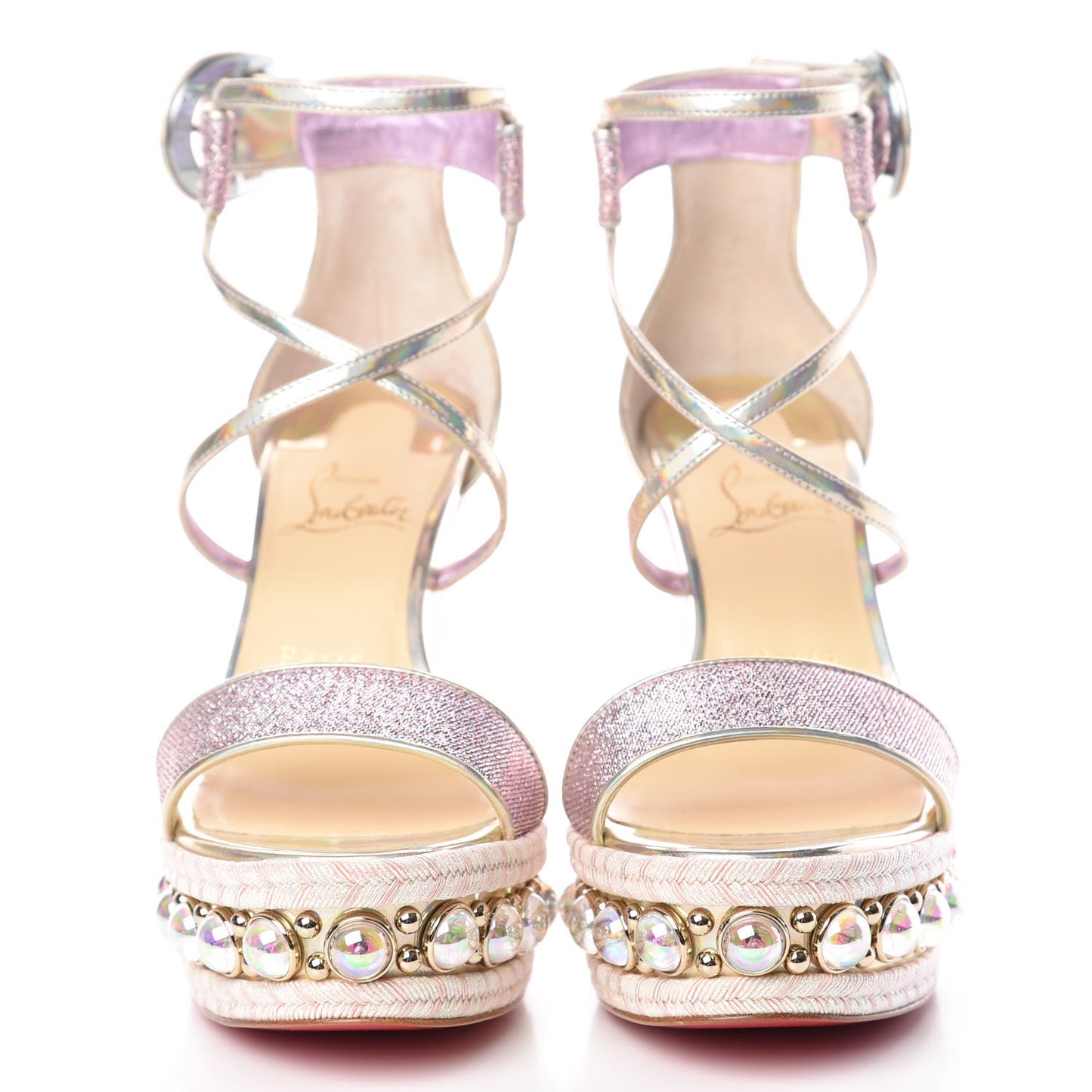 Lurex Chocazeppa 120 Platform Wedge Sandals 37 Lupin