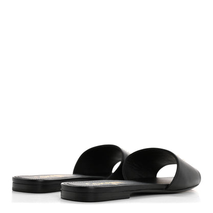 Chanel Lambskin Pearl CC Sandals 40.5 Black 5 of 10