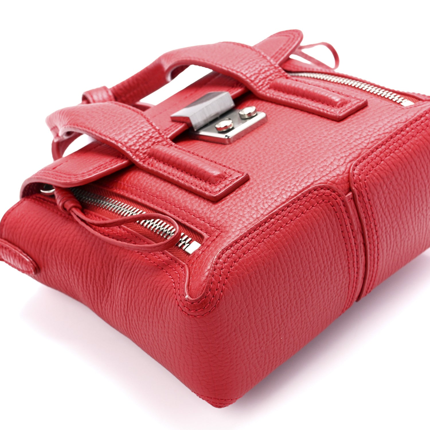 3.1 Phillip Lim Textured Calfskin Mini Pashli Satchel Red 9 of 14