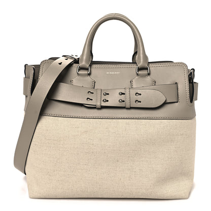 Burberry Canvas Calfskin Medium Belt Bag Mineral Grey 1 of 9