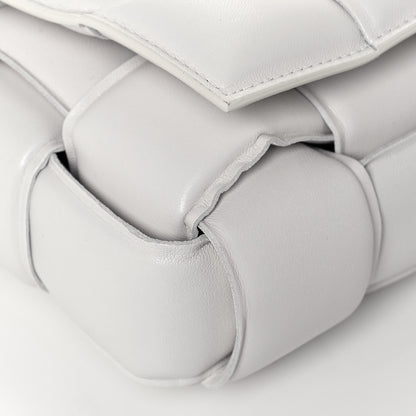 Bottega Veneta Lambskin Maxi Intreccio Padded Chain Cassette Crossbody Bag White 9 of 11