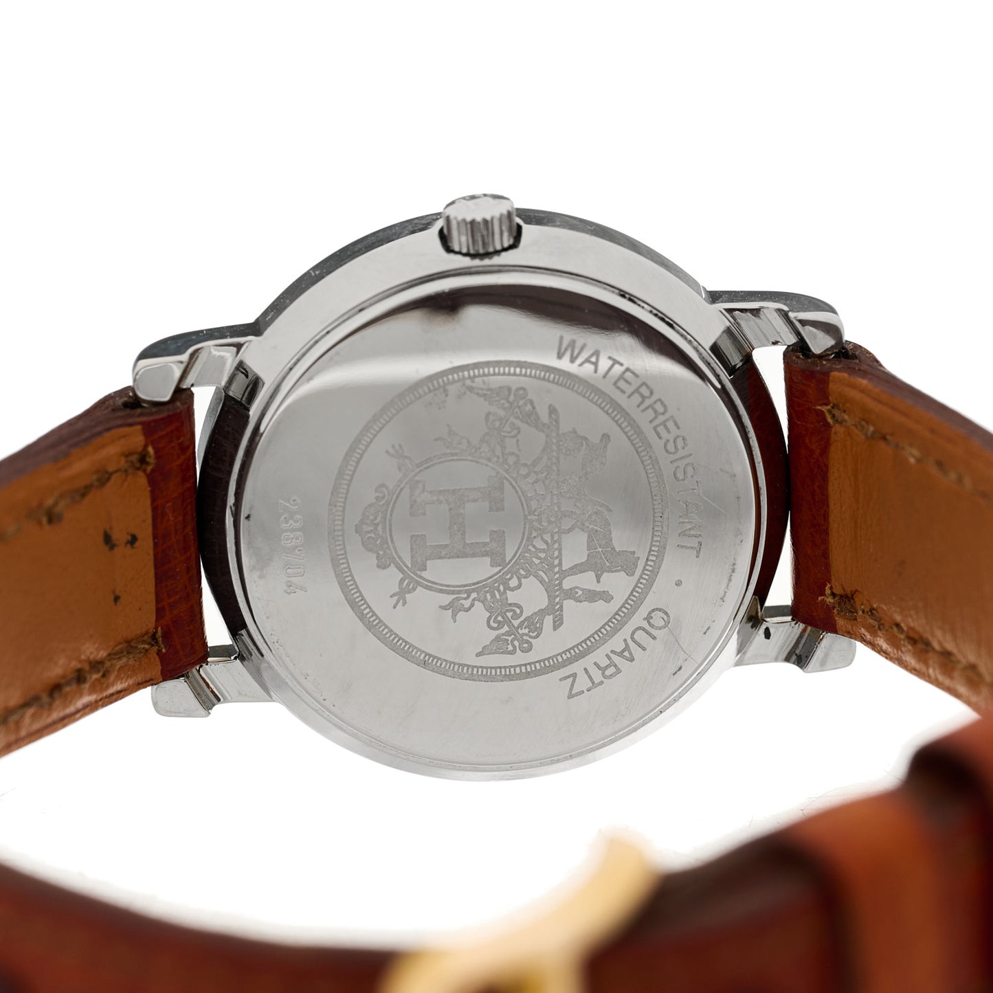 Stainless Steel Ostrich 23mm Sellier Quartz Watch Brown