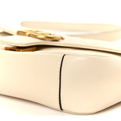 Gucci Calfskin Matelasse Mini GG Marmont Shoulder Bag White 11 of 12