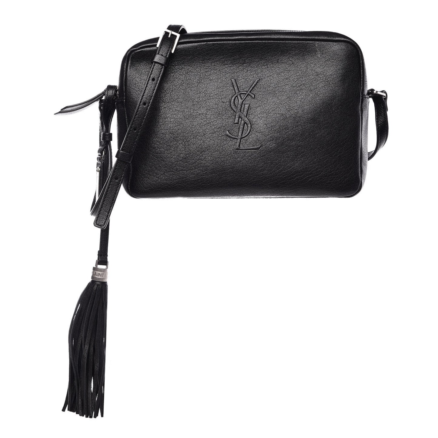 Lambskin Monogram Small Lou Camera Bag Black
