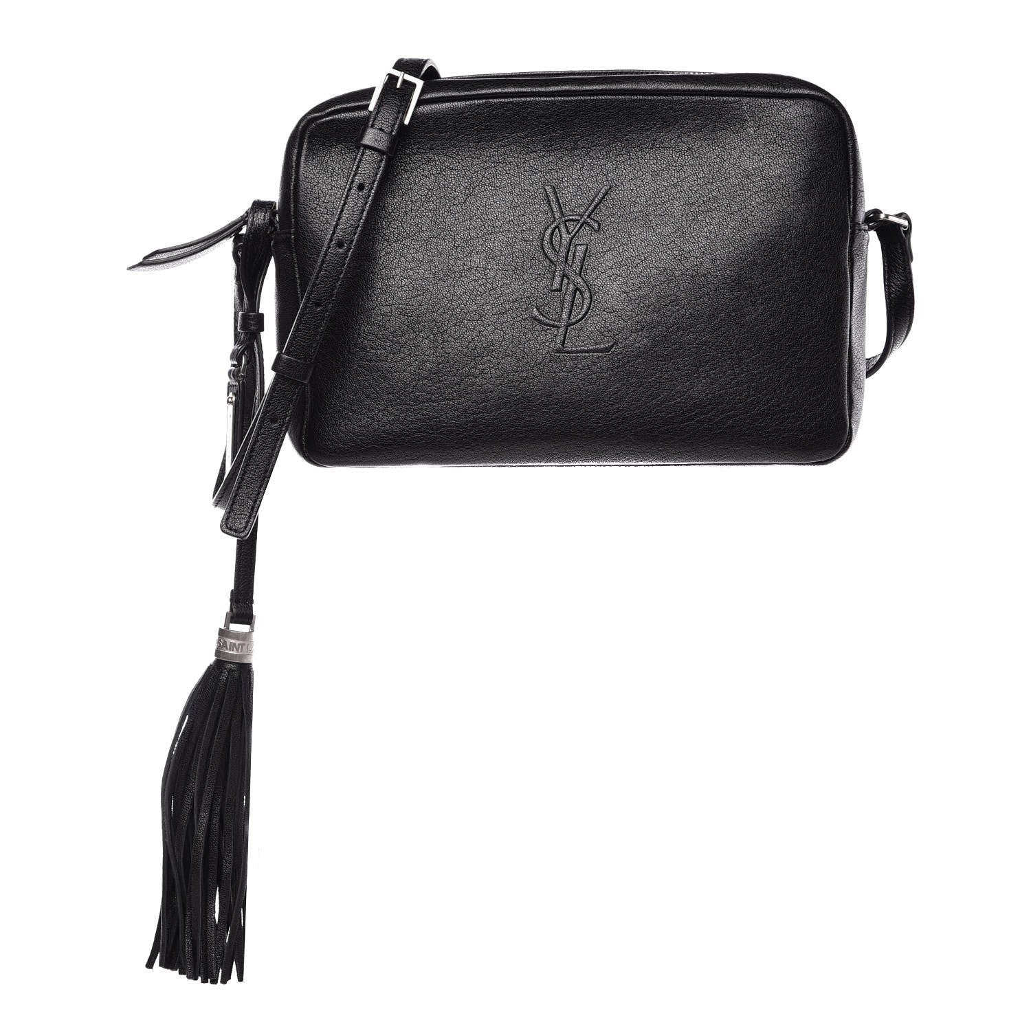Saint Laurent Lambskin Monogram Small Lou Camera Bag Black 1 of 9