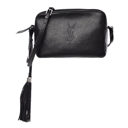 Saint Laurent Lambskin Monogram Small Lou Camera Bag Black 1 of 9