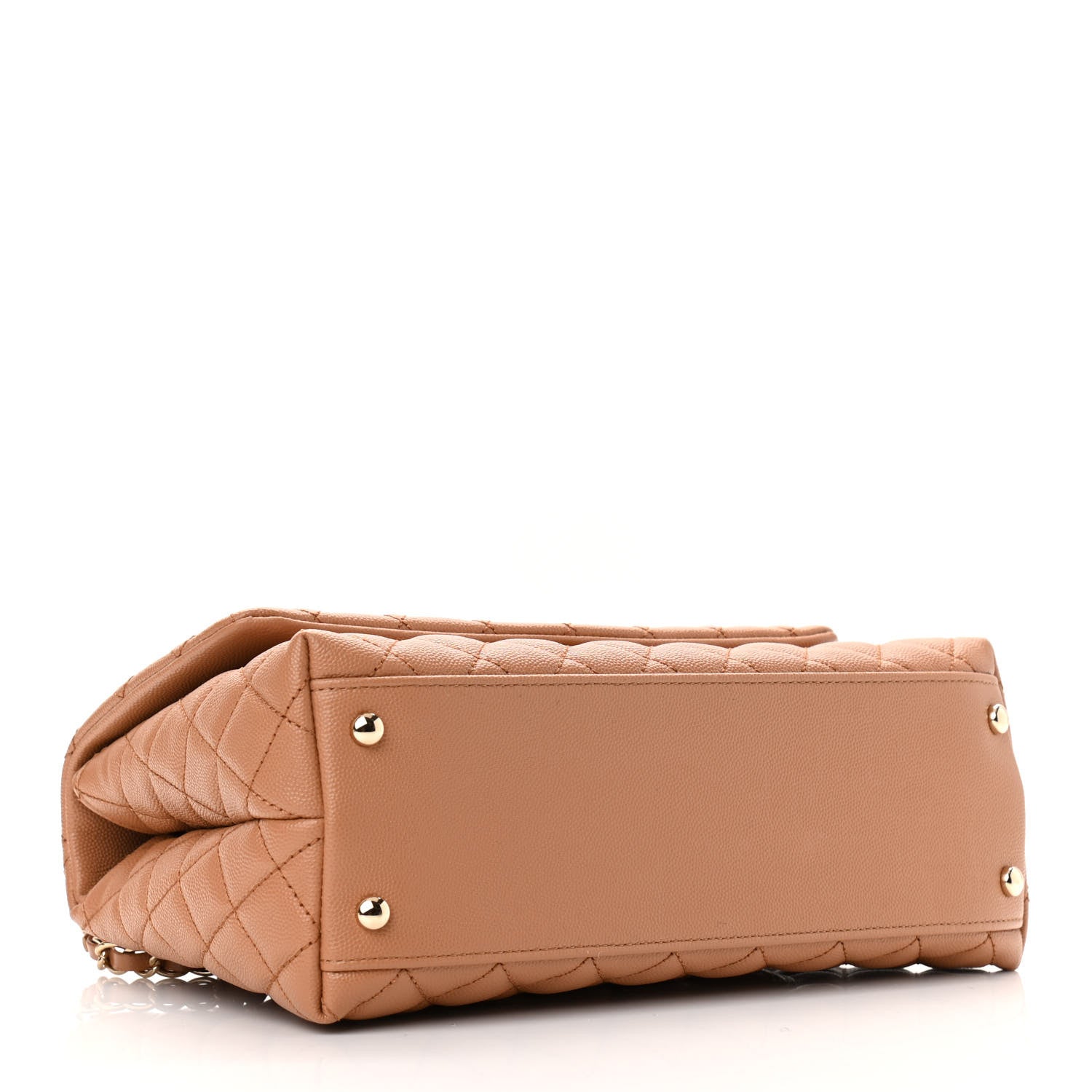 Chanel Caviar Quilted Lizard Embossed Small Coco Handle Flap Brown 4 of 10